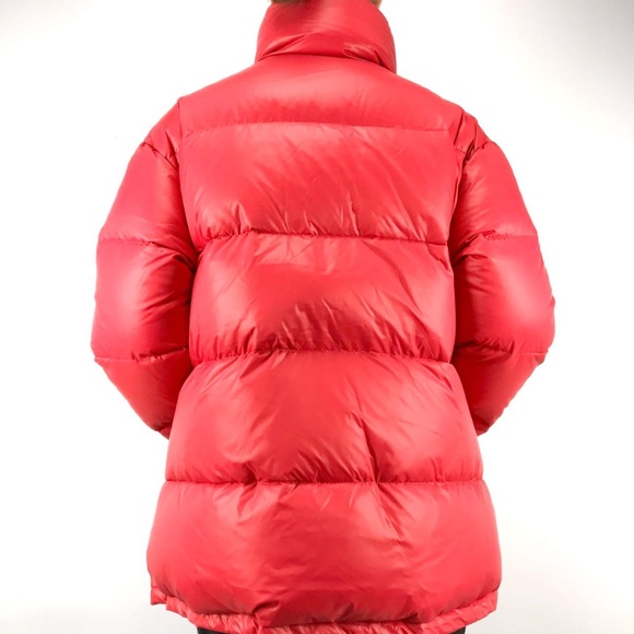 SPACE SIMONA CORSELLINI fiery red down jacket Size -2 - Picture 3 of 4